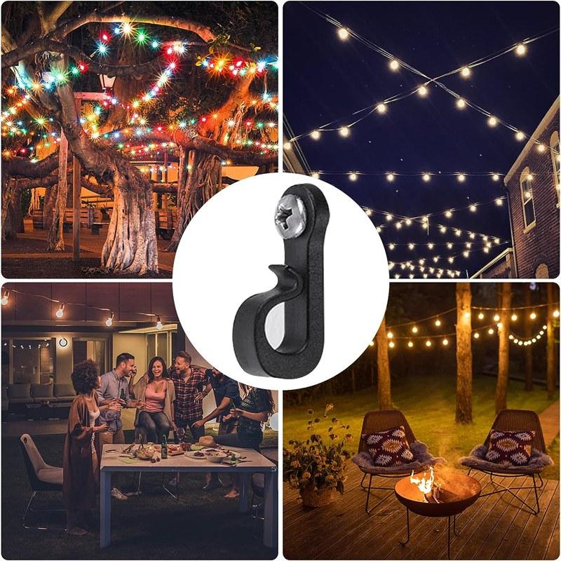 12 Pack Screw Hooks with Anchor Plugs Q-Hanger Hooks for Hanging Christmas String Lights Wind Chimes