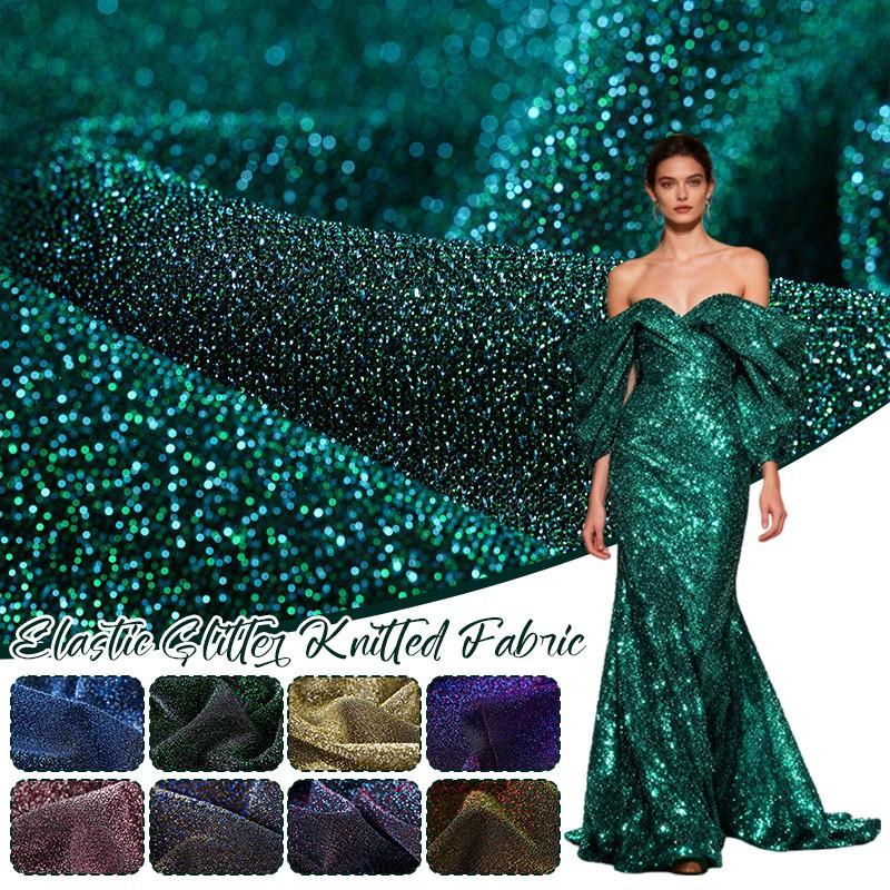 100x155см Эластичная блестящая ткань Мерцающая сетка с блестками Тюль Для сценического платья Юбки Свадебной Куклы DIY Шитье Мягкая блестящая ткань