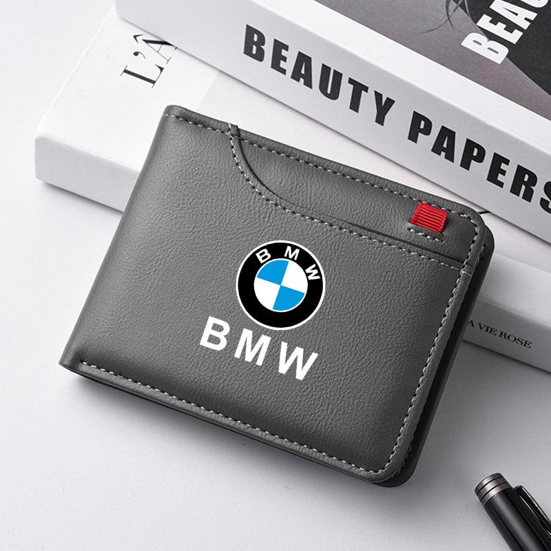 Leather Car Logo Wallet Credit Card Coin Bag Portable Purses For BMW 1 2 3 5 7 Series X1 X3 X4 X5 X6 E46 E90 E60 F10 G20 G30 F15 rlzh86