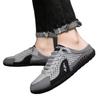 Summer Men's Shoes Bag Toe Mesh Half-support Shoes, Breathable Heel Free New Slippers One Foot Stick Shoes
