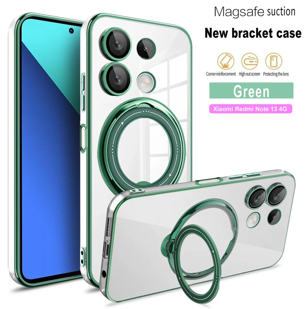 Покрытие кольца магнитная поддержка прозрачный чехол для телефона для Xiaomi A3 14 Pro Ultra 13 13T 12T 11T Pro Poco X6 M6 F5 X4 X3 4G 5G