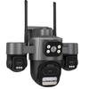 ICSEE Наружная HD WiFi камера видеонаблюдения с тремя объективами