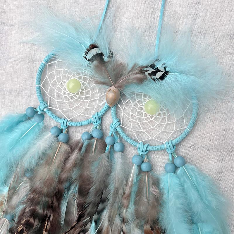 Ловец снов, плетеные вручную перья, подвесные колокольчики для гостиной, творческая гостиная, настенные украшения, праздничные подарки, украшения для дома