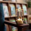 Портативная металлическая настольная лампа с сенсорным управлением, регулируемой яркостью, мерцанием, бесплатная перезаряжаемая беспроводная маленькая настольная лампа с питанием от батареи