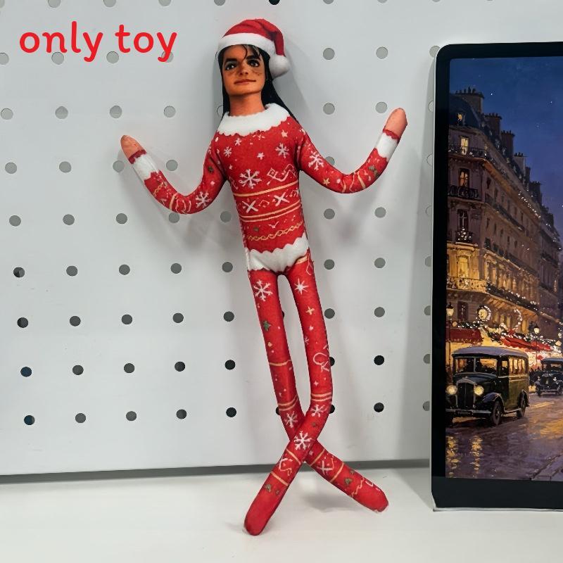 Michael Jackson Christmas Collection Plush Figure With Wire Frame For Festive Decoration