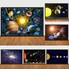 Космическая Вселенная Настенная Живопись HD Холст Печати Планет Солнечной Системы и Галактики Огромная Планета Графика для Гостиной Спальни Дома