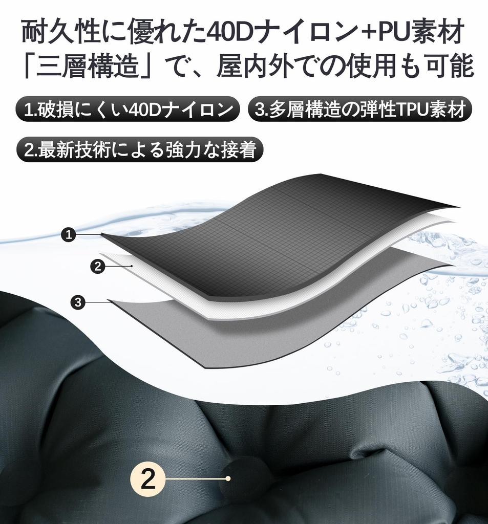 LLAP Folding Mat Air Cushion Seat Cushion Camping Mat Outdoor Mat Leisure Seat with Storage Case Cherry Blossom Viewing Camping Outdoor Equipment Duck