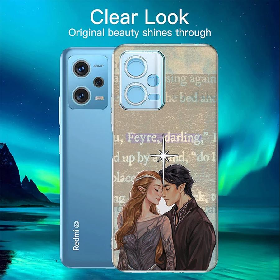 Чехол для телефона Acotar A Court of Mist and Fury Для Redmi 12 13C 12C 15C 9 10 10C Note 13 Pro Plus 14 15 Pro 9T 9C 9A Мягкий чехол из ТПУ