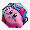 1PC Gamer Kirby - Custom Name Automatic Folding Umbrella - Compact 8-Rib Design, Durable Plastic & Iron, Daily Use S0106005
