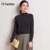 Fanzhan Women's 100% Cashmere Half-High Collar Sweater
