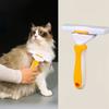 Pet Deshedding Tool, Stainless Steel Grooming Brush With One- Hair Release, Ergonomic Handle For Cats, Dogs, Rabbits (Orange)