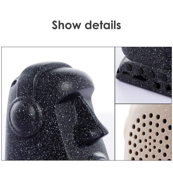 R199 Bluetooth-compatible Speaker Fashion Giant Statue Party Home Desk Mini High-fidelity Decoration Sound Box with TF Card Slot