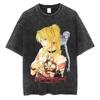Футболка Misa Amane из Death Note, винтажная, с черной стиркой, унисекс, портрет иконы аниме, уличная одежда, 100% хлопок, свободный оверсайз
