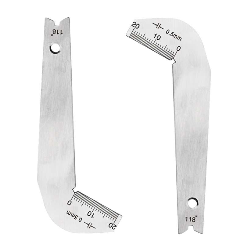 1 шт. Шаблон для сверления по битовому рисунку, измеритель из нержавеющей стали, угловой, для измерения передней кромки, спиральные сверла, угломер, инструменты для заточки