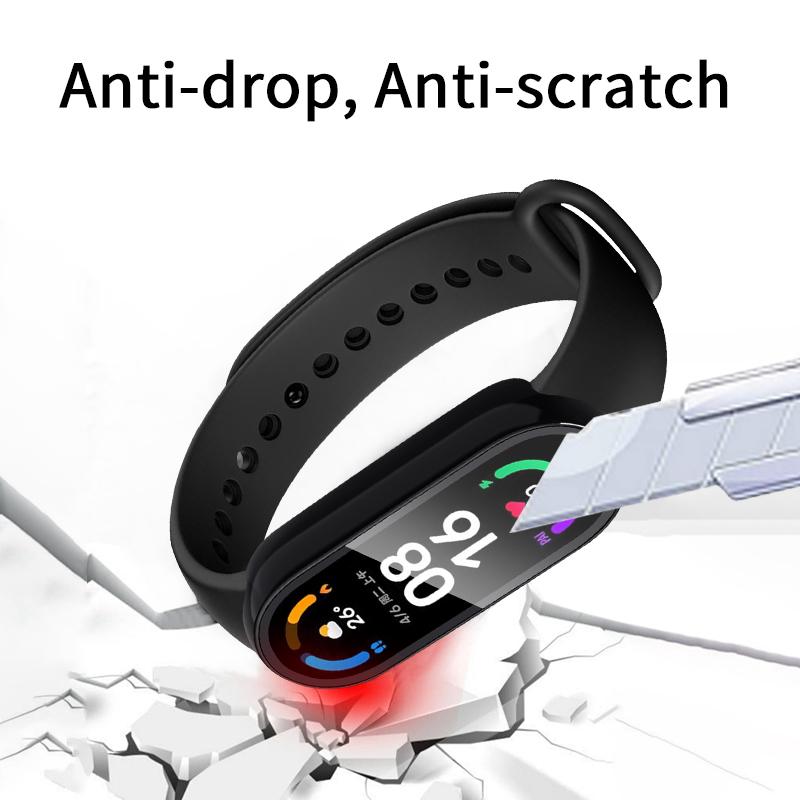 Чехол+стекло Для Xiaomi Mi Band 8 7 6 Аксессуары Чехол+Пленка Защитный чехол Full Coverage Miband 7 6 5 4 3 защитное стекло для экрана