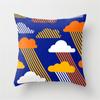 Vibrant Orange Rainbow Sunset Print Pillow Cover Abstract Geometric Lines Pillow Cover Sofa Car Office Cushion Cover Home Decor