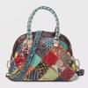 Bohemian Retro Genuine Leather Contrast Color Crossbody Handbag