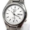 Б/у Автоматические часы SEIKO 5 с белым циферблатом, прозрачной задней крышкой, индикатором дня недели и даты - Причина скидки