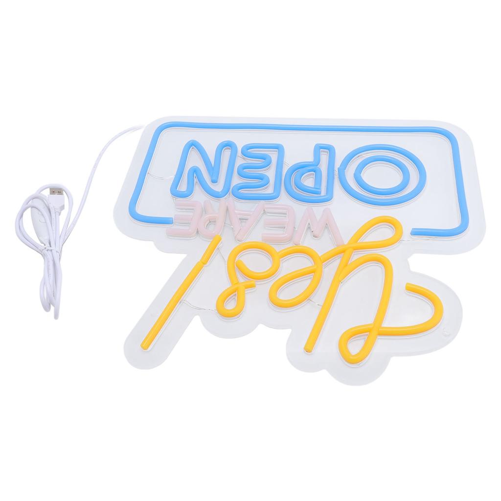 LED Neon Light Yes We Are Open Dimmable Decorative Sign for Commercial Store Cafe Bar Party