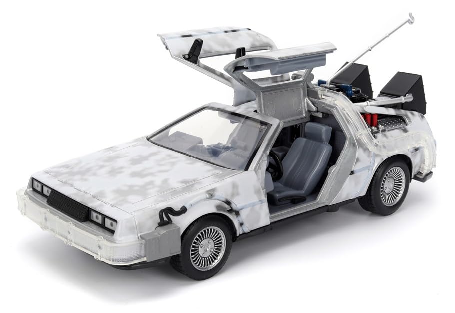 Kyosho Jada Toys Hollywood Rides Серия «Назад в будущее» Масштаб «Назад в будущее I Машина времени Замороженная версия с полной фигуркой JADA36145 1/24