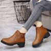 Thick Soled Fashionable Back Zipper Women Boots  Fashionable Short Boots Women Fashion Vintage Boots Women Shoes for Women