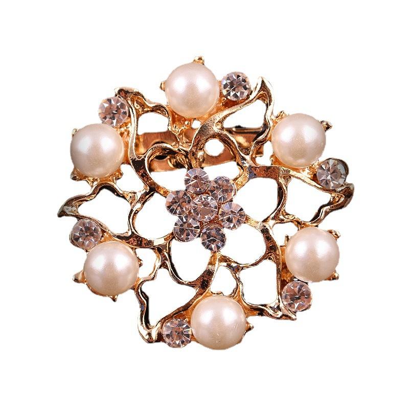 Универсальная жемчужная трехмерная брошь-корсет в виде венка двойного назначения, женские аксессуары, долговечный цвет, изысканная гипоаллергенная брошь, подарок