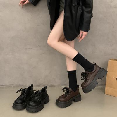 Версия с увеличением роста~ платформа мягкая кожа маленькие кожаные туфли для женской коллекции осень-зима 2025 новые британские милые и крутые ретро лоферы si