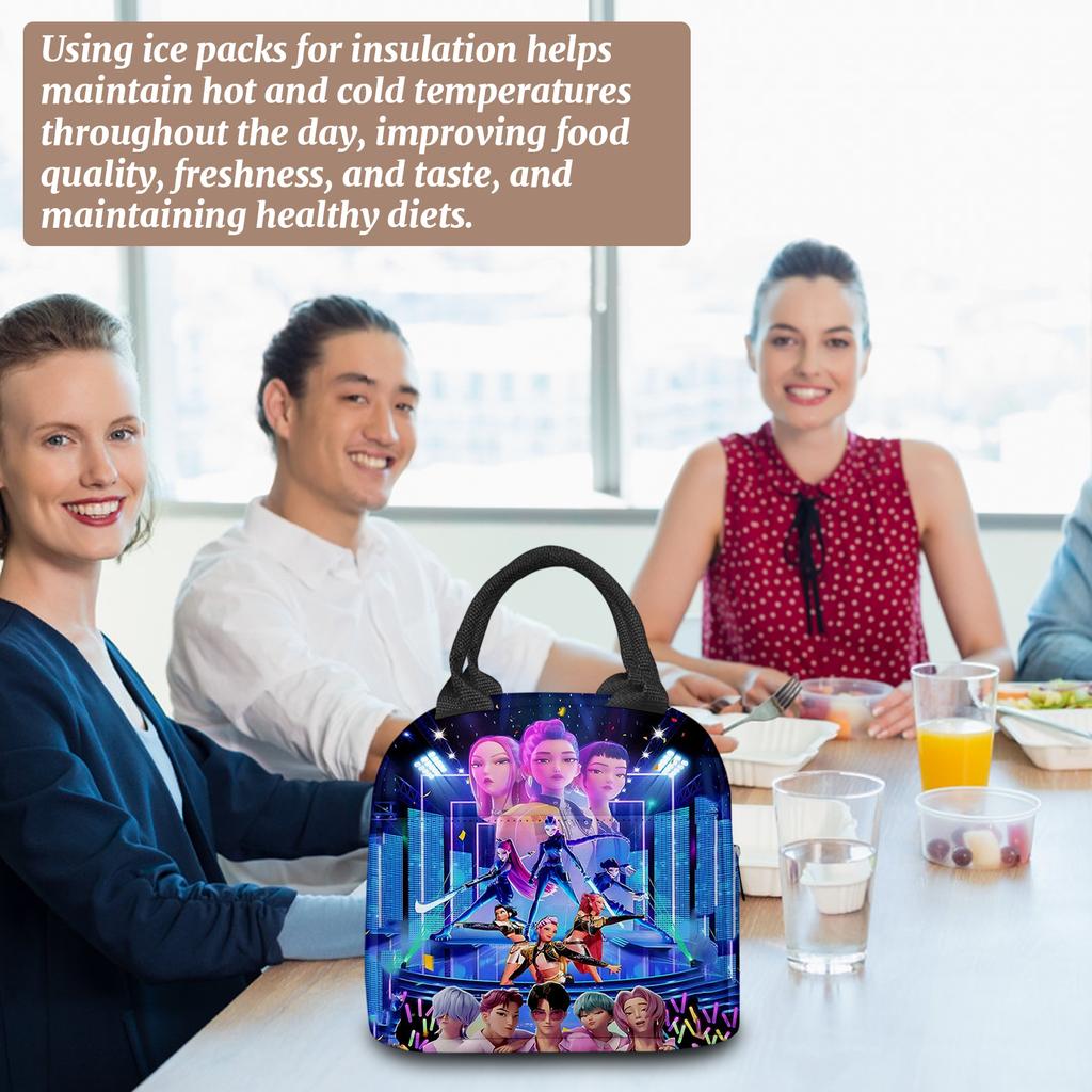 Персонализированная печатная сумка для ланча, модная сумка