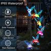 LED Solar Wind Chime Light Garden Butterfly Wind Chime Lamp Colorful Waterproof Hanging Solar Light for Garden Yard Home Decor