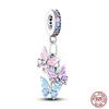 Genuine 925 Sterling Silver Colorful Butterfly Dragonfly Charms Beads Fit Fasion 925 Original Bracelets Fine Diy Jewelry Making
