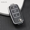 ТПУ Чехол-оболочка для автомобильного ключа Брелок Для Volkswagen Vw Polo Golf Passat Tiguan Beetle Caddy T5 Up Eos Skoda Octavia Seat Leon Altea