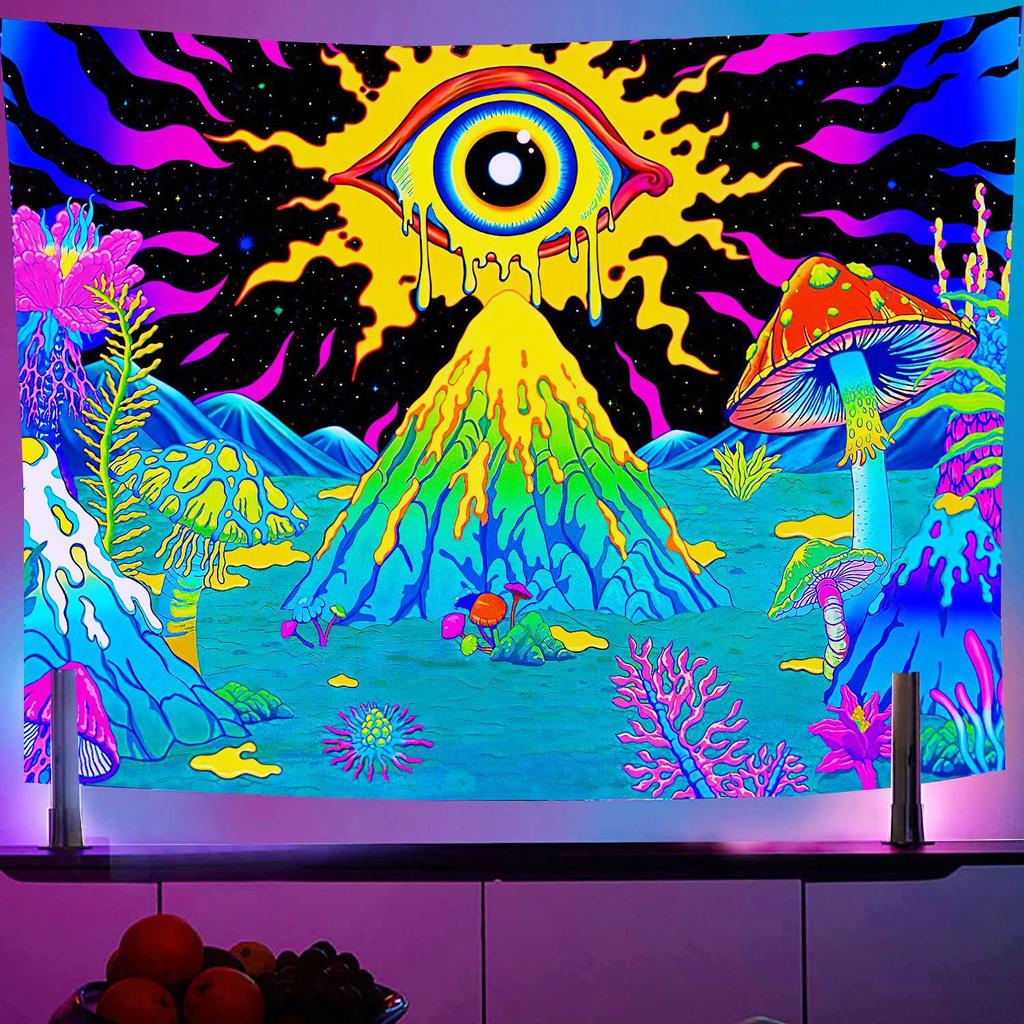 Психоделический Ловец снов, гобелен с лунным пером, хиппи, большой богемный гобелен с мандалой, настенная ткань, ковер, потолочный декор комнаты