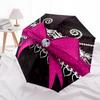 1pc Bowtie, Ribbon Automatic Folding Umbrella - Portable Collapsible Design, 8-Rib Iron Frame, Durable Fabric yy251125017