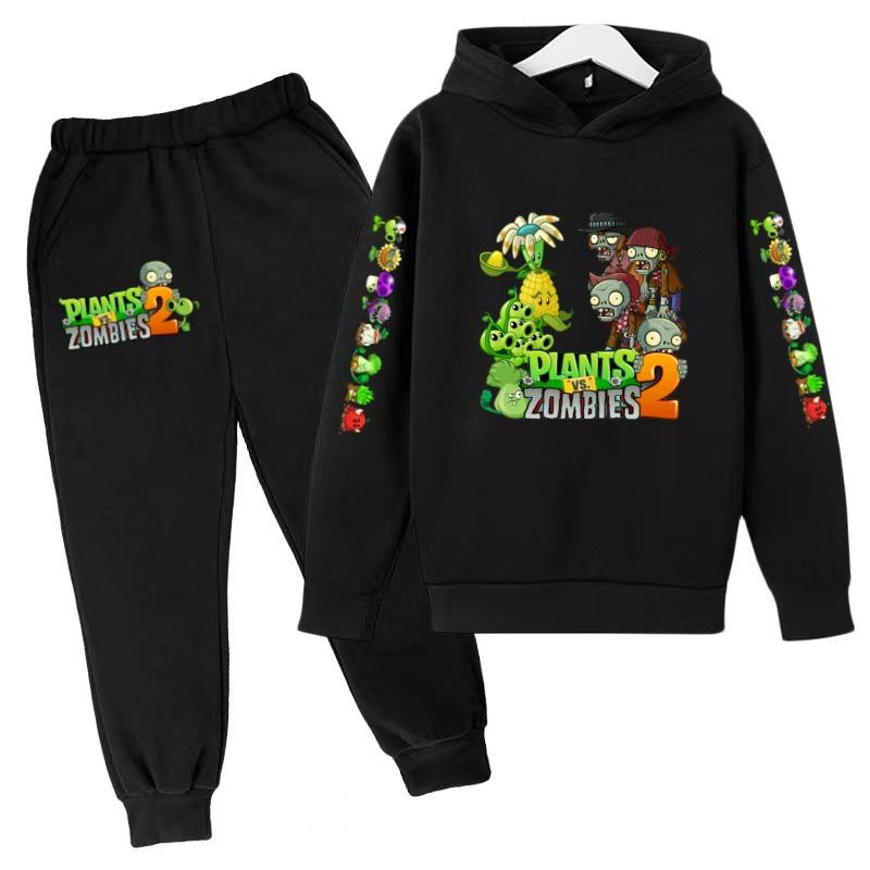 Kids Fall/Winter Hoodie Boy Girl Toddler Pullover 3-12Yrs Fashion Cartoon Game Print Clothes Casual Top+Pants 2P Sports Coat Set