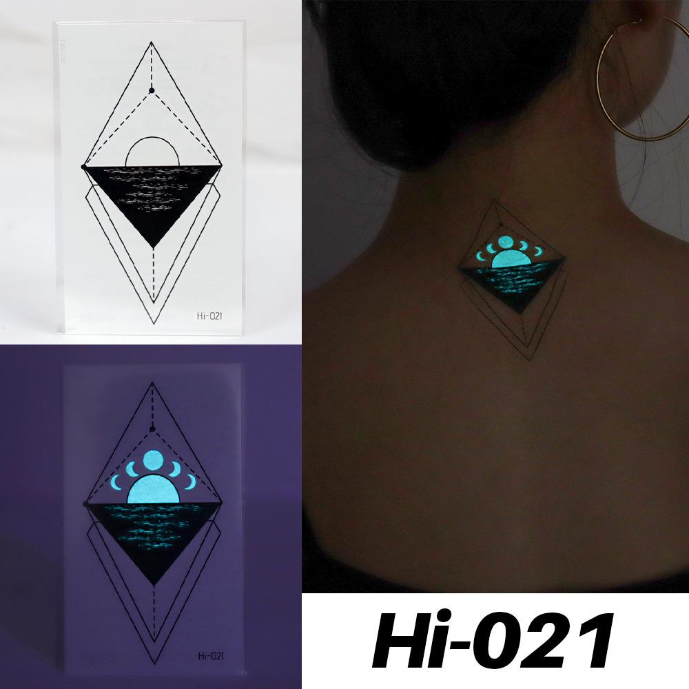 Little Sexy Cute Tattoo for Women Glowing Dark Taty Waterproof Fake Tatoo Luminous Tattoo Stickers Body Art Cartoon Tattoo