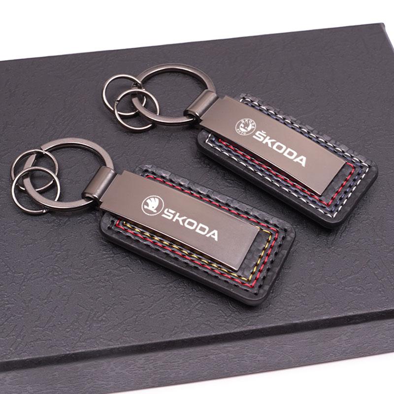 Zinc Alloy Skoda Logo Key Chain Keyring Holder For Octavia A5 A7 Fabia Superb Kodiaq Karoq Kamiq Rapid Car Styling Accessories cwsv60