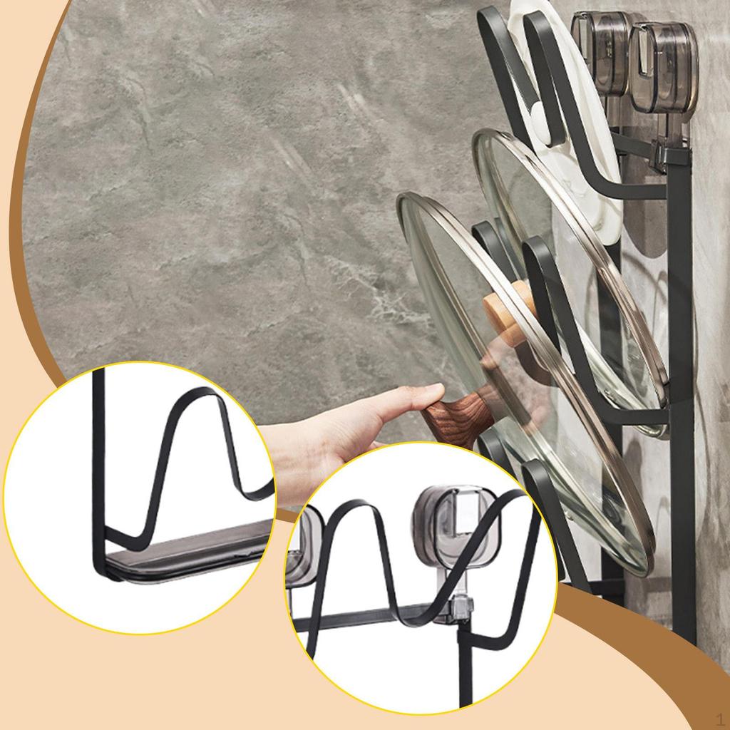 Органайзер для крышек кастрюль, подставка для разделочных досок, полка, универсальный, простой, настенный, для сковороды