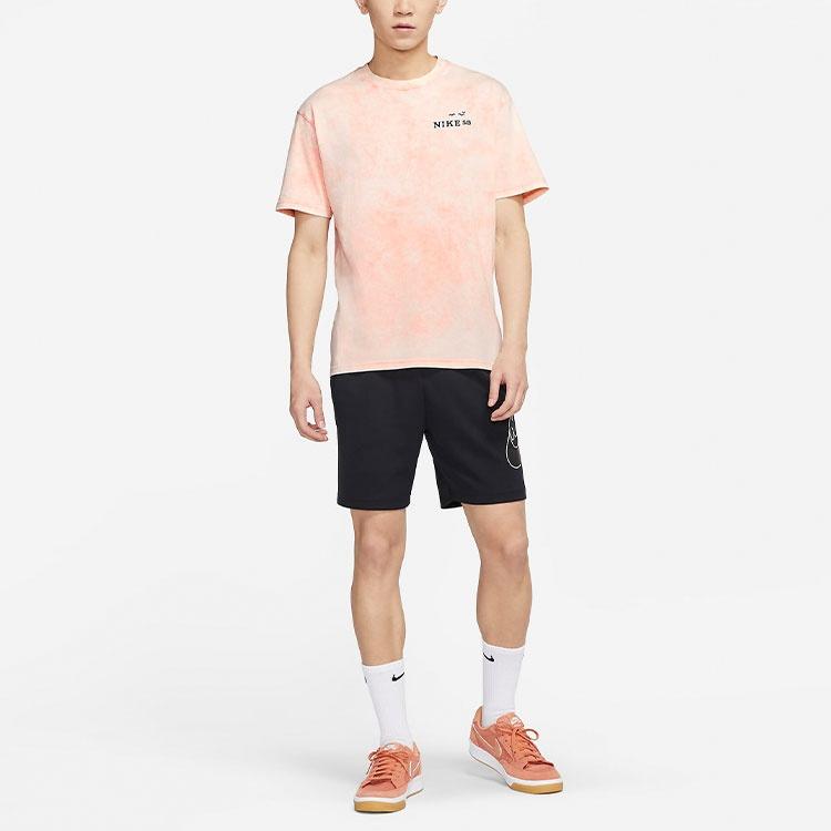 Nike SB Скейтборд Задняя Печать Выстиранный Спортивный Скейтборд Короткий Рукав Красный Мужской DD1288-693