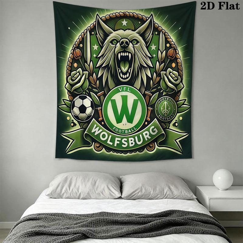 VfL Wolfsburg Wall Hanging Printed Fabric Blanket Decorative Tapestries for Bedroom Living Room Home Decor