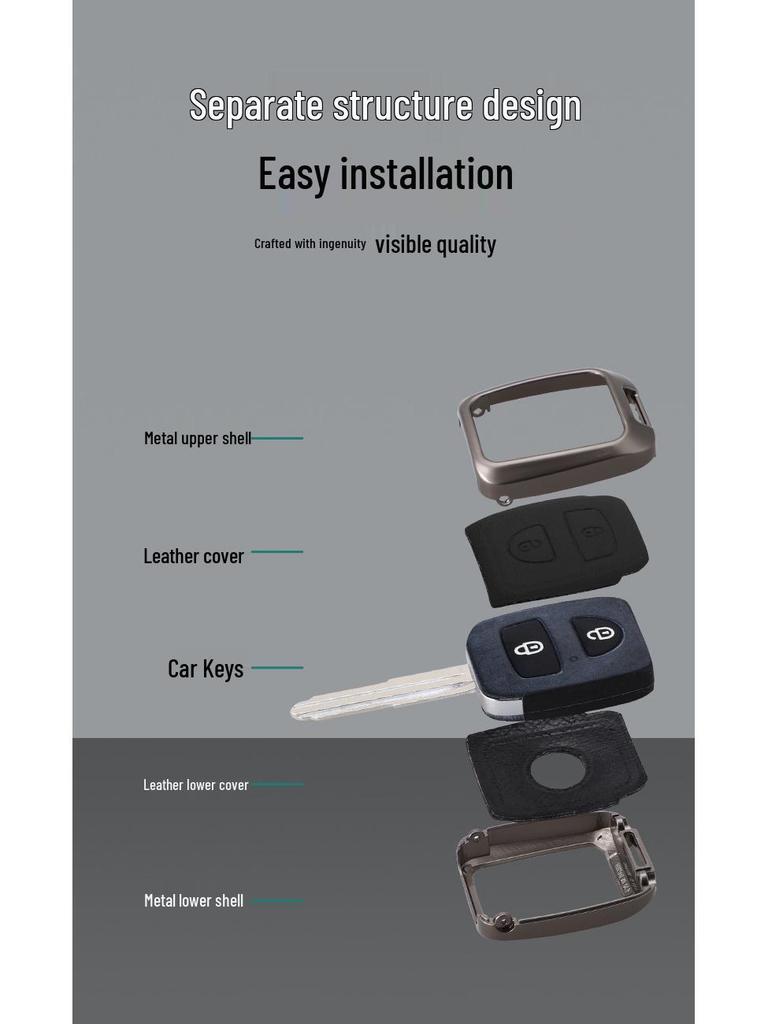 Foton Aumark ES5 Van Genuine Leather Key Case for Ruowo E3/ES3 with Buckle