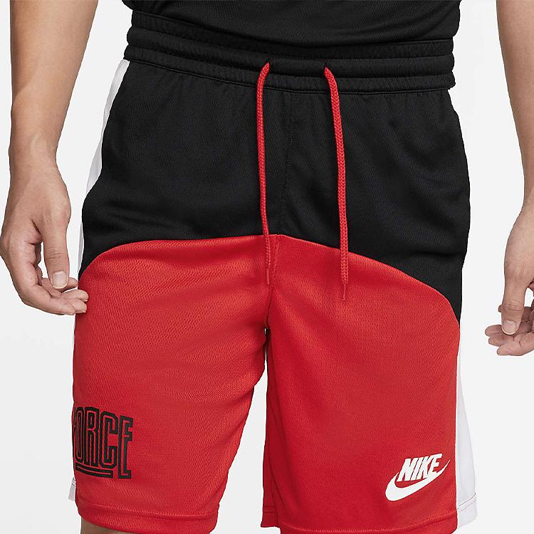 Nike Шорты с логотипом в стиле колор-блок на шнурке Мужские Брюки Черный Красный DQ5827-011