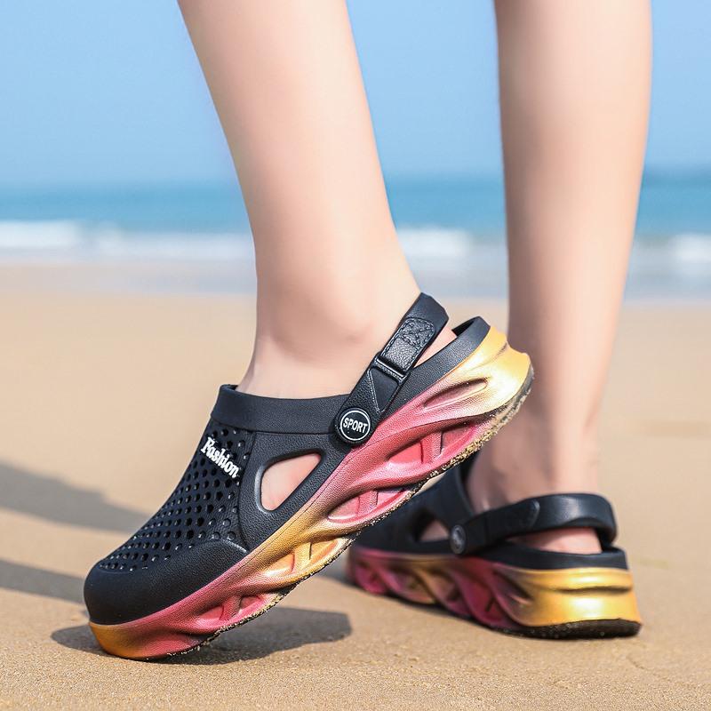 Мужские женские летние сандалии для пляжных видов спорта, парная обувь без шнуровки, тапочки, сабо, водные сандалии