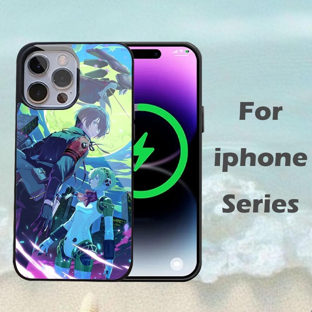 Чехол для телефона Persona 5 Аниме Для iPhone 16 15 14 13 Pro Max 11 12 Mini Зеркало Алекса Для беспроводной зарядки Magsafe Чехол