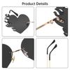 Costume Accessories Fire Heart Shaped Sunglasses Party Favor Eyewear  for Women & Men