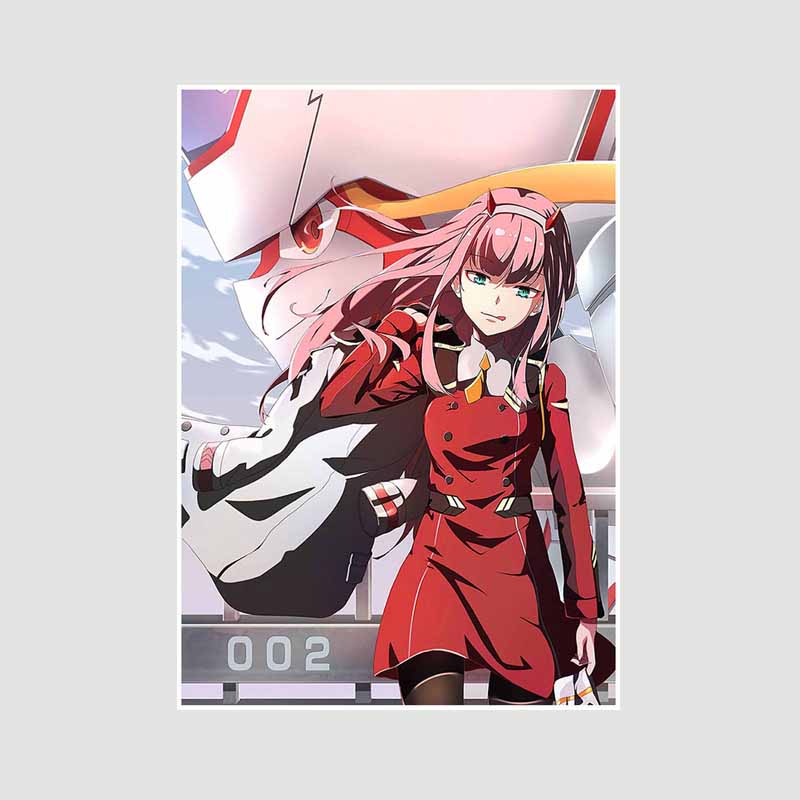 Белая книга Аниме Плакаты Художественная живопись Классика Аниме Darling in The Franxx Плакат Домашний декор Фреска Гостиная Украшения Принты Картины Подарки