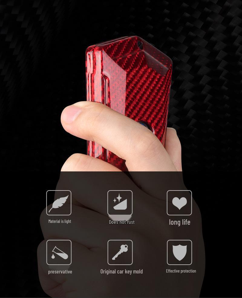 Кейс для ключа из настоящего углеволокна для Toyota Prado Izoa CHR Camry 8-го поколения