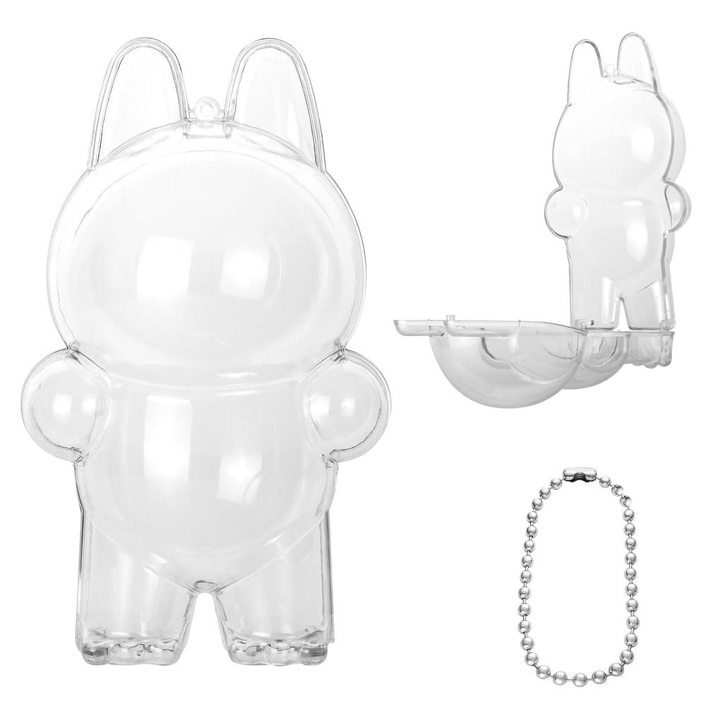 Pvc Doll Protective Case Series Plush Doll Display Storage Box Fit For Labubu V1-V3 Blind Box Figure Accessories Decorative Toy