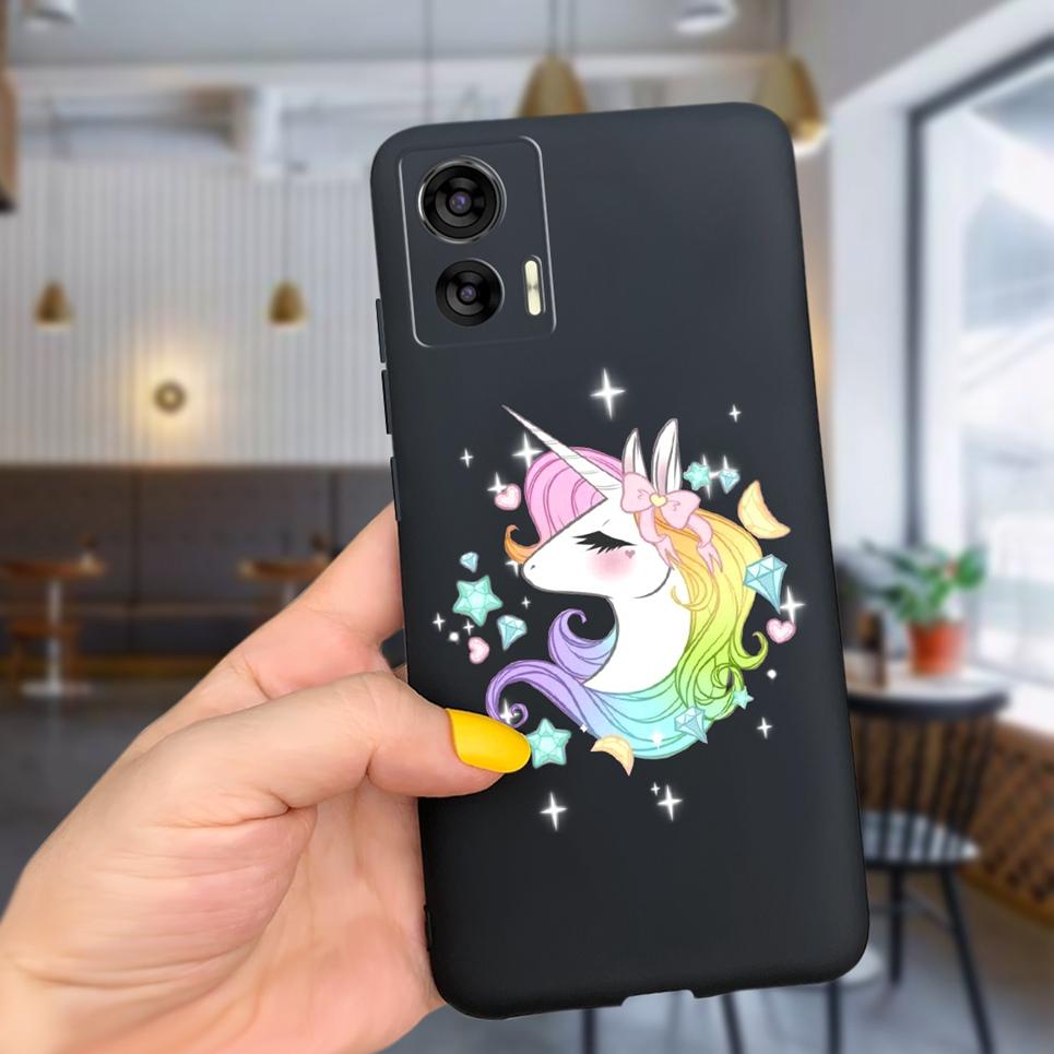 For Moto Edge 30 Neo 30 Lite Bumper Shell Flower Couple Love Heart Printing Phone Case For Motorola Edge30 Neo 30Neo Soft Capas