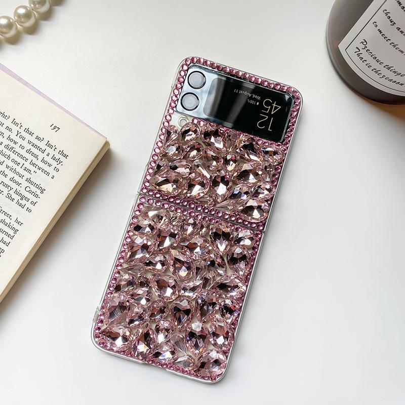 Чехол для телефона Samsung Flod5/6 со стразами, подходит для Samsung ZFlip5/6, роскошный премиальный складной чехол для женщин