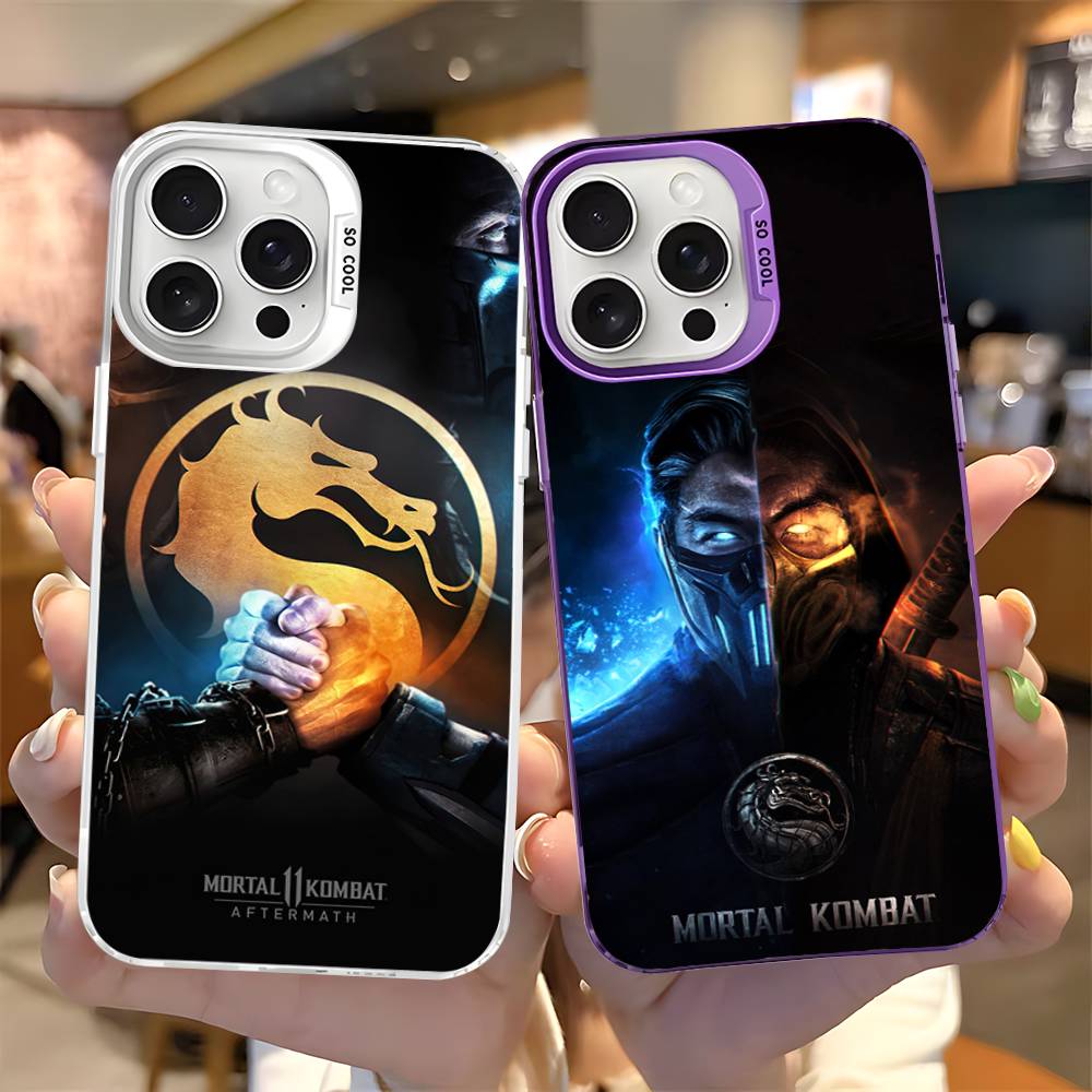 Игровые чехлы для телефона M-Mortal K-Kombat Для iPhone 17 16e 15 14 13 12 11 Plus Pro Max ProMax Цветные чехлы